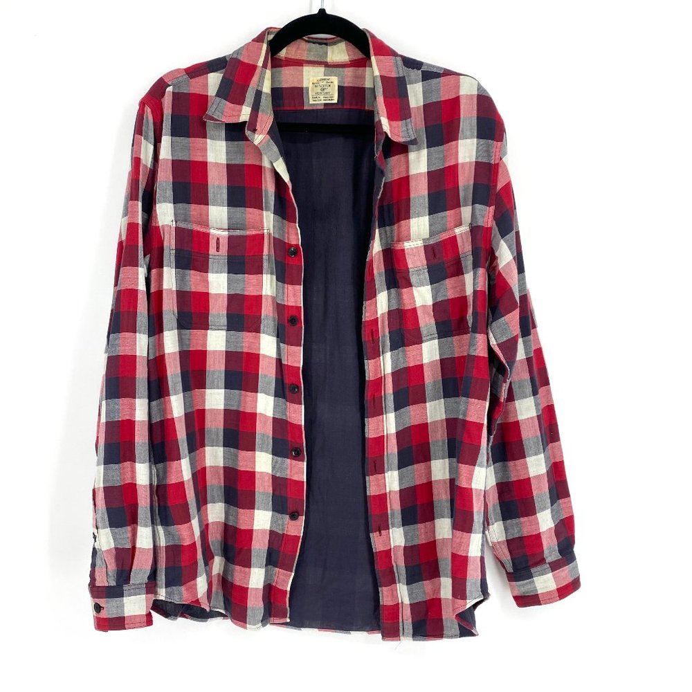J. Crew | Plaid Button Down Work Shirt Size L